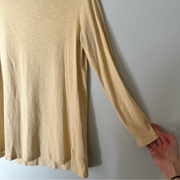 J. Jill 100% Pima Cotton Boat Neck Tunic Yellow Size Small - Picture 2 of 9